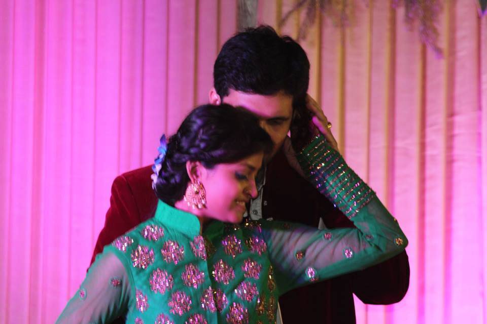 Bride and groom dance