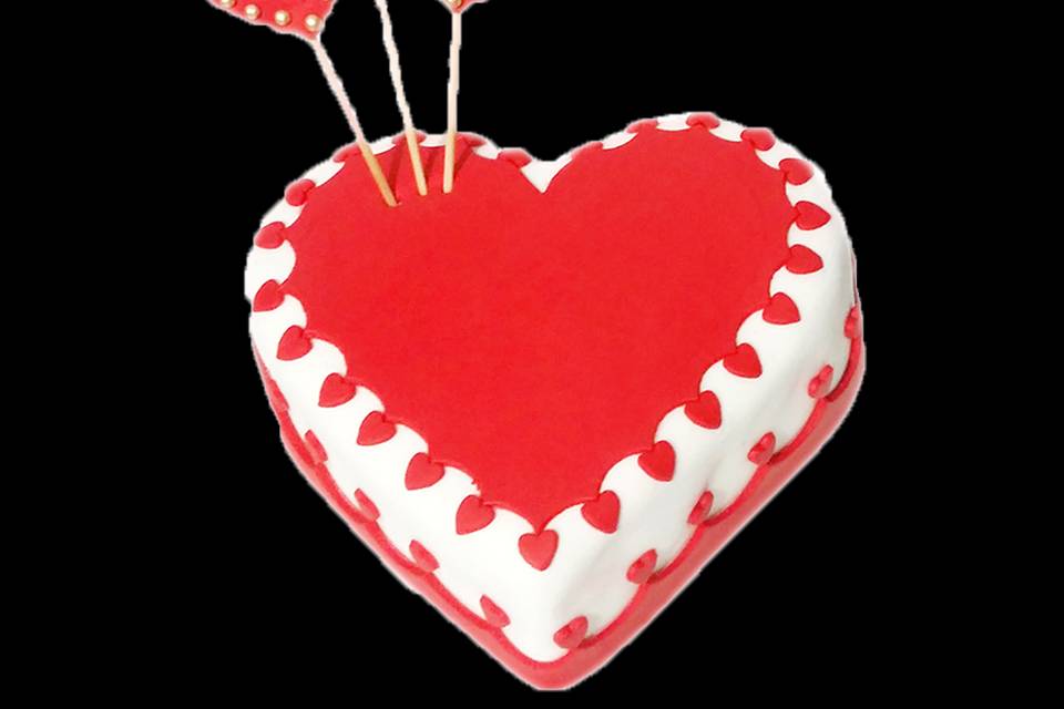 Rising heart cake