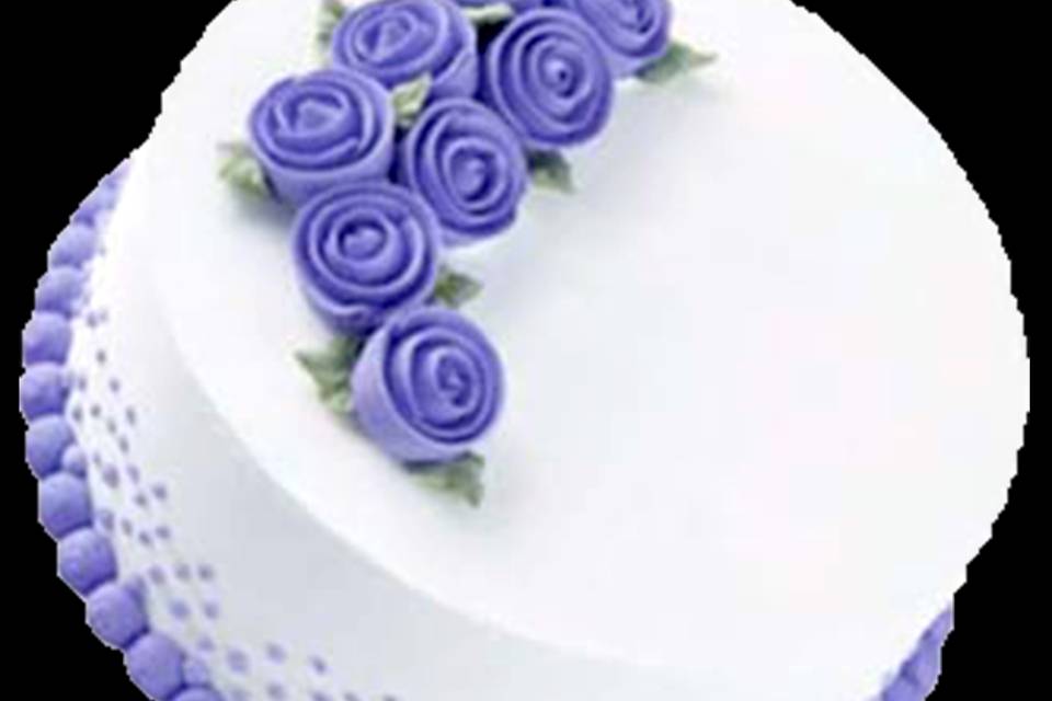 Violet flowers cake