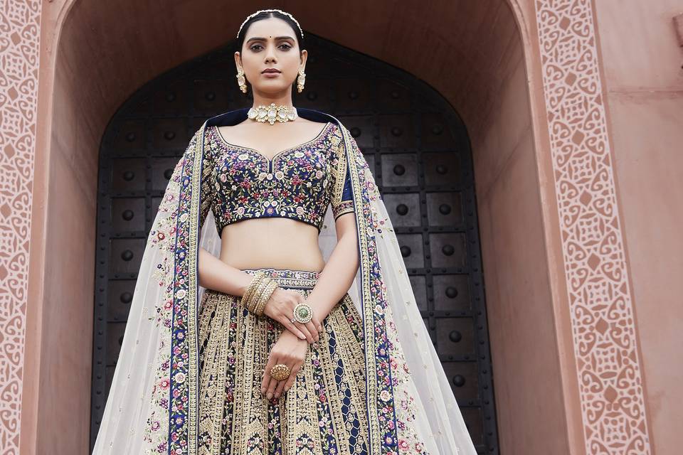 Deep Blue Dreamy Lehenga