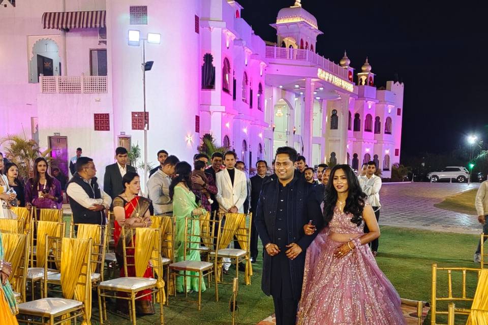 Bride and groom entry