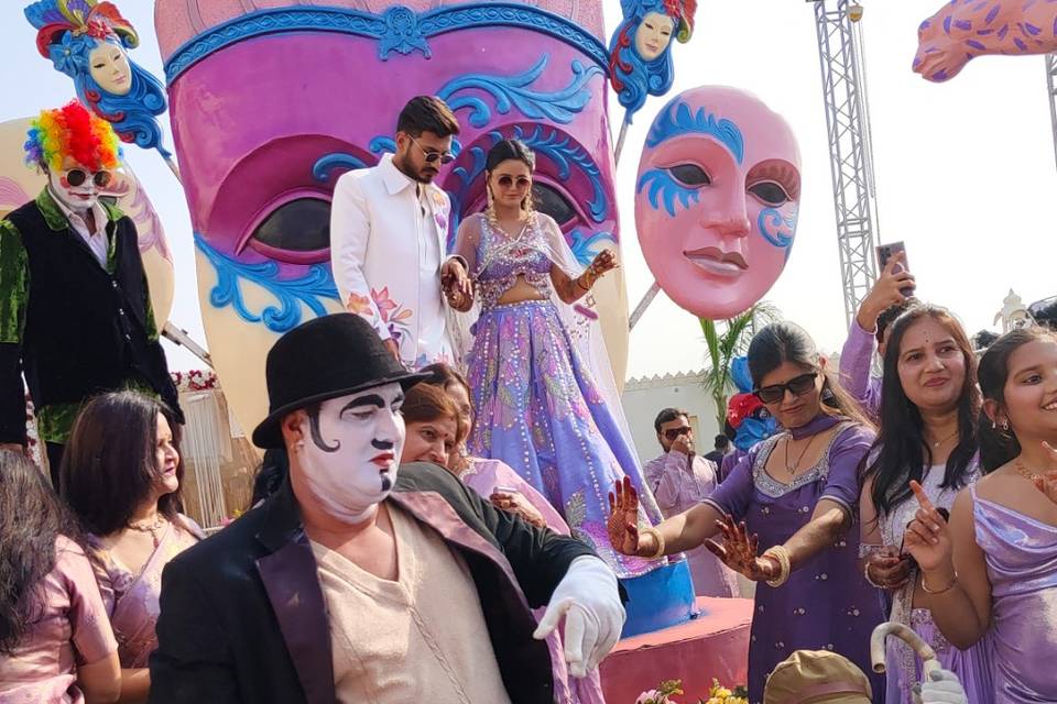 Haldi carnival with artists