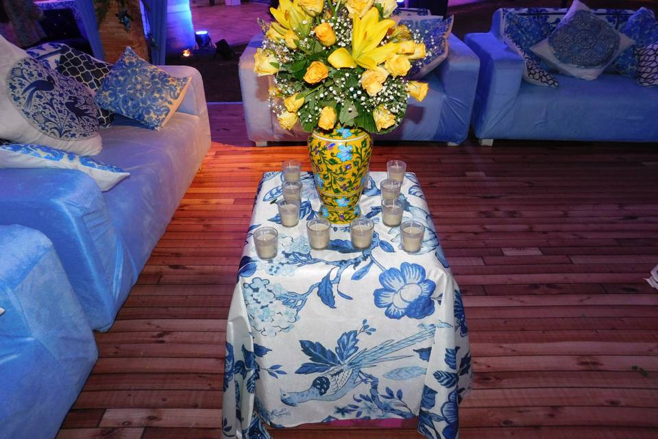 Center Table with Florals