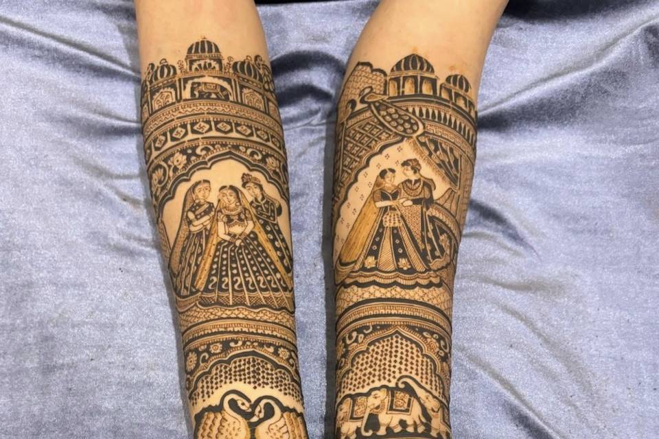 Potrait mehandi