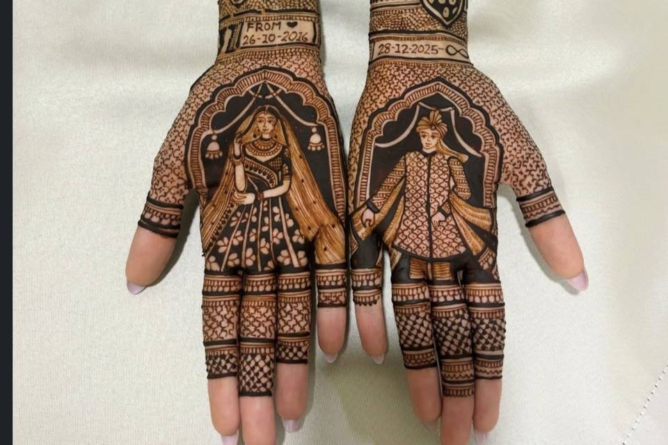 Bride Groom mehandi