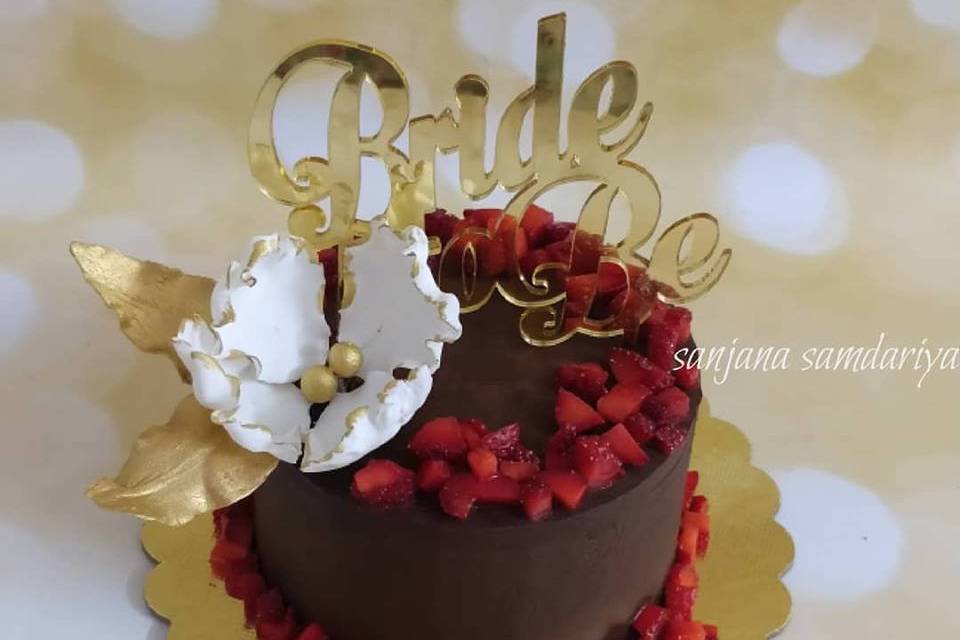 Happy Birthday Sanjana Song with Cake Images