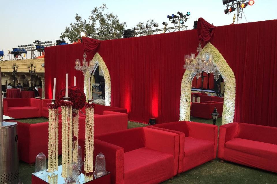 Red theme decor