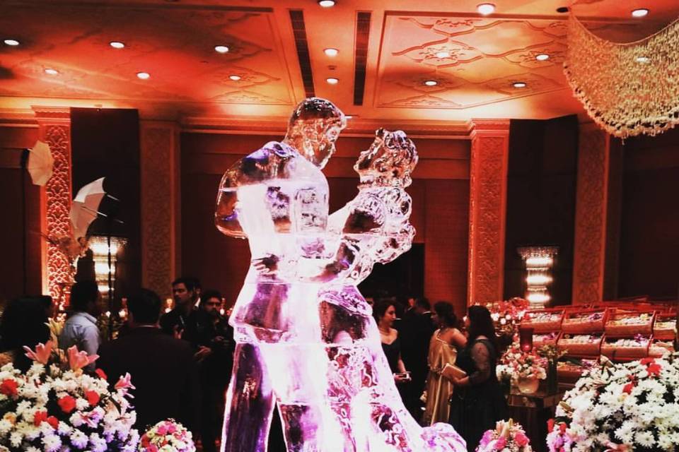 Dancing couple sculpture