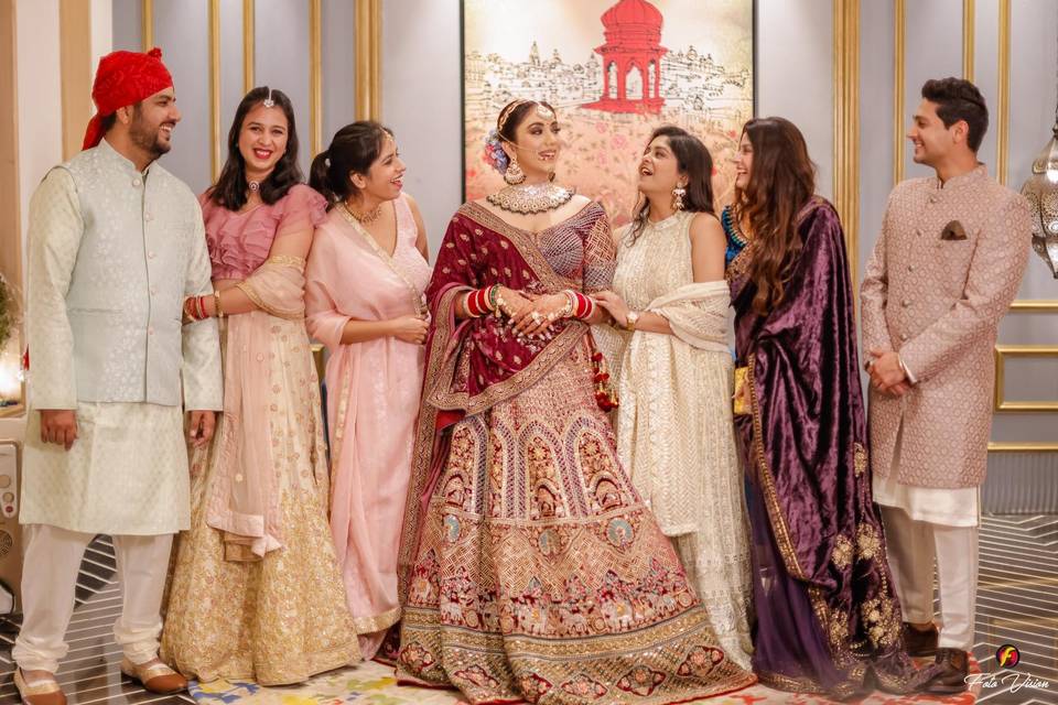 Bride & her friends