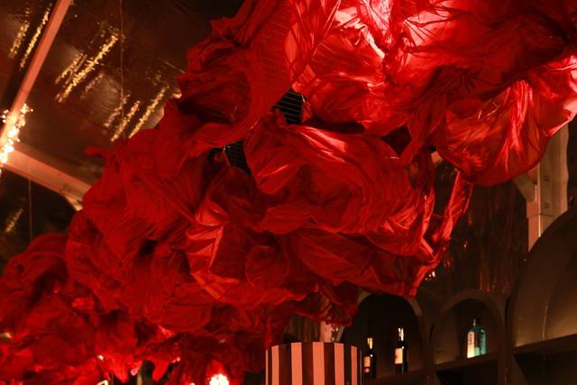 Red themed reception