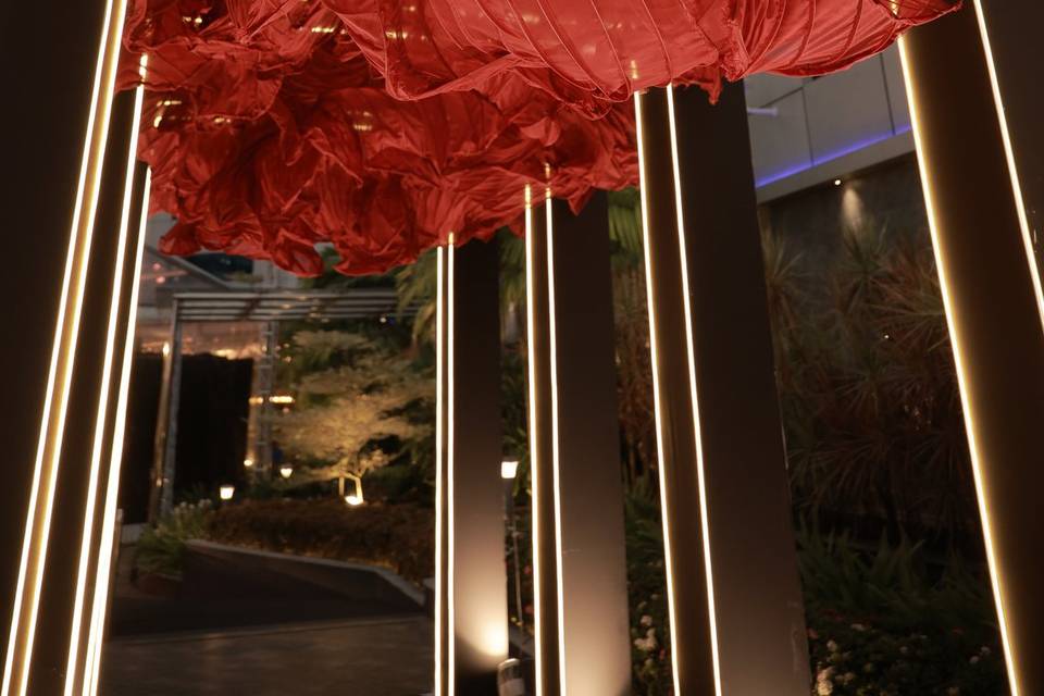 Red themed reception