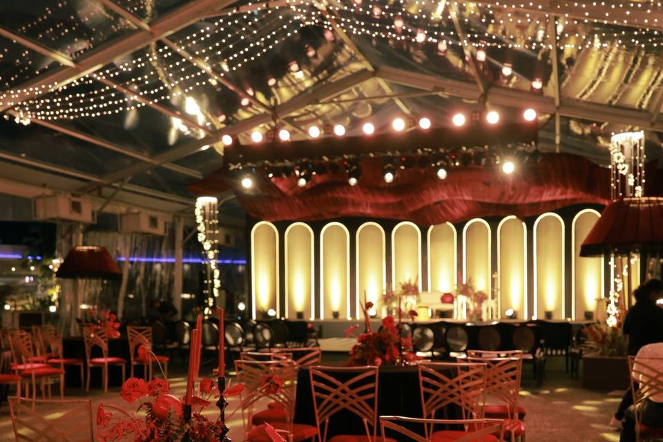 Red themed reception