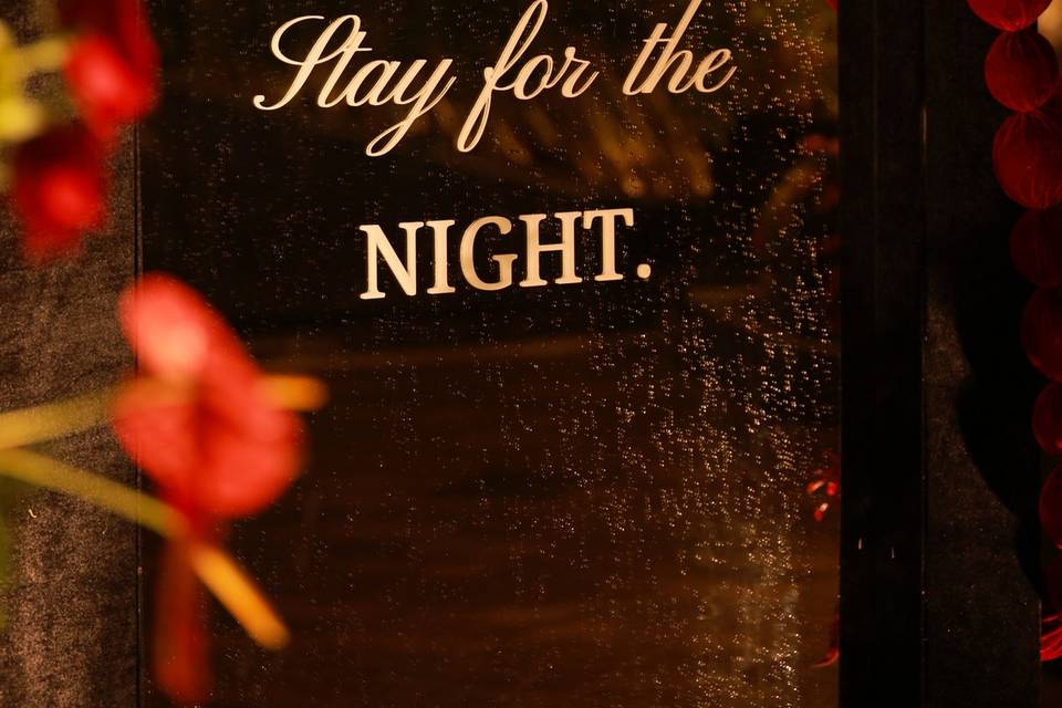 Red themed reception