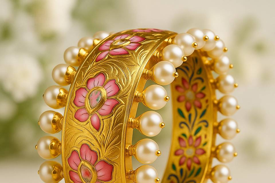 Handpainted Meenakari Kada