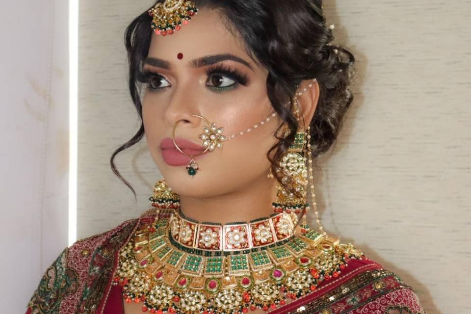 Bride in saree