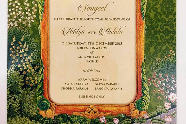 Wedding invitation card