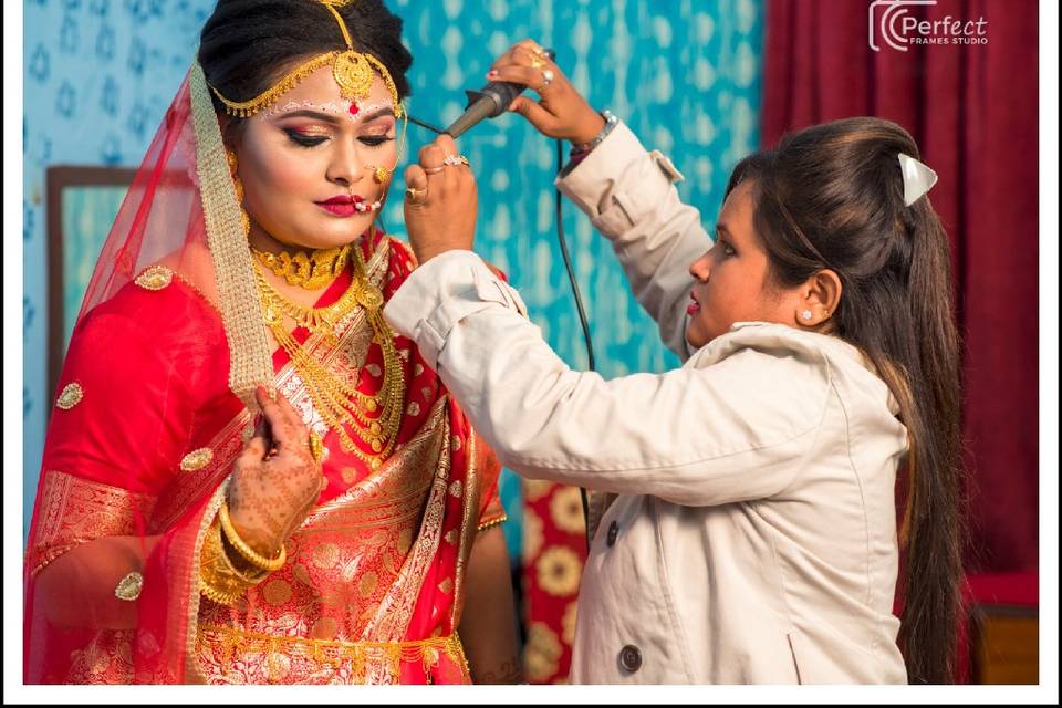 Bride getting ready..