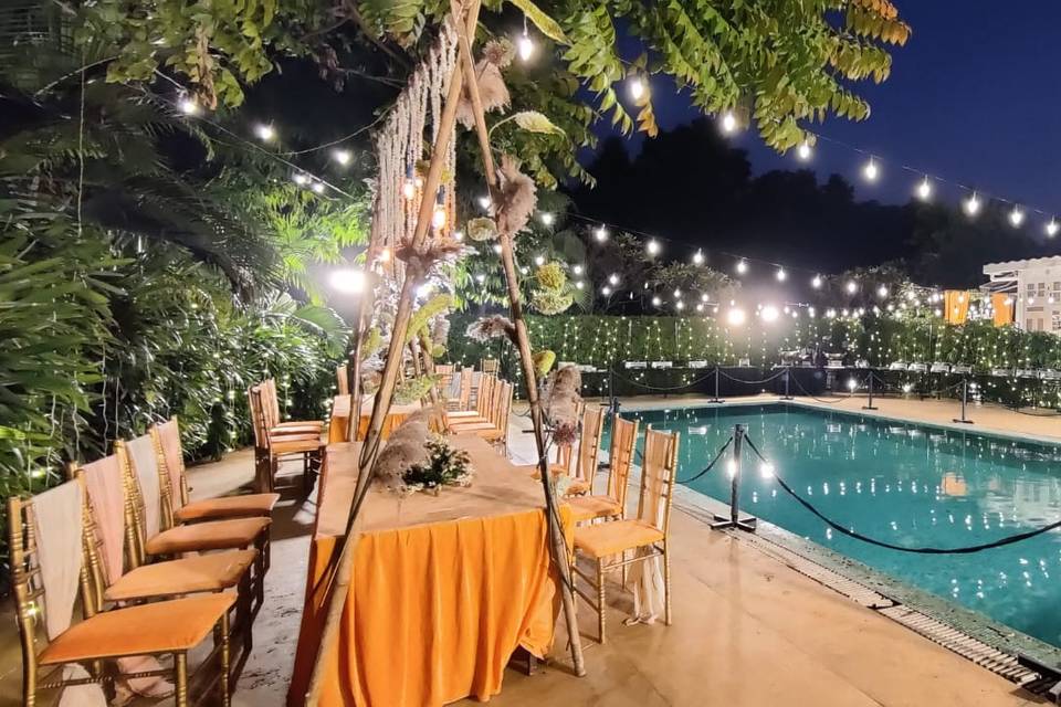 Poolside decor