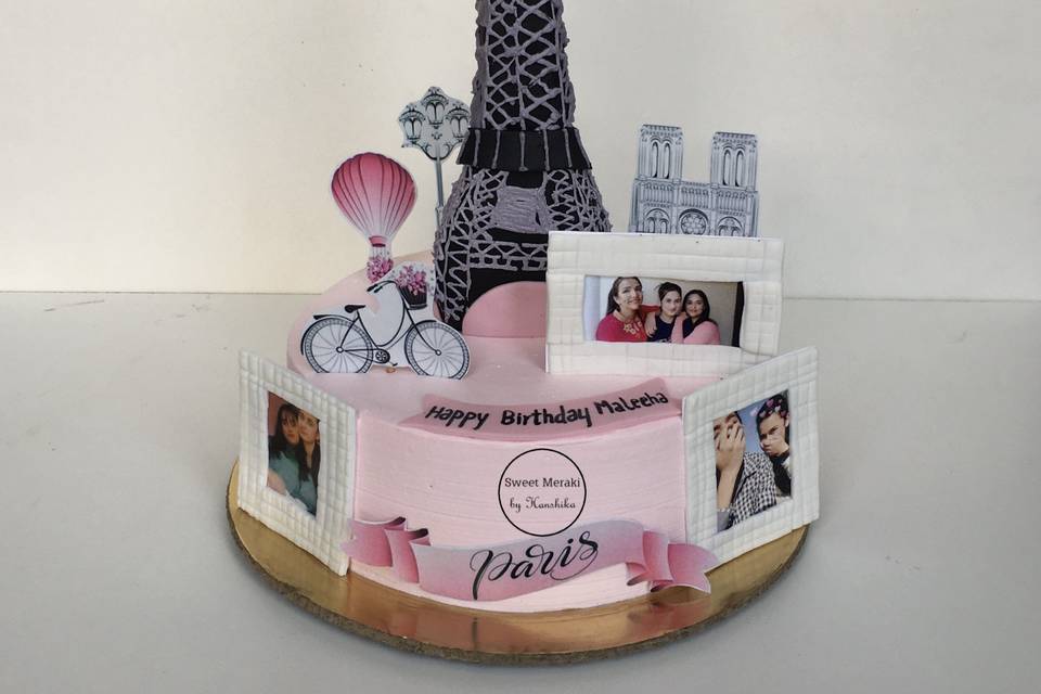 Paris Themed Cake