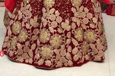 Floral designs Bridal Lehenga