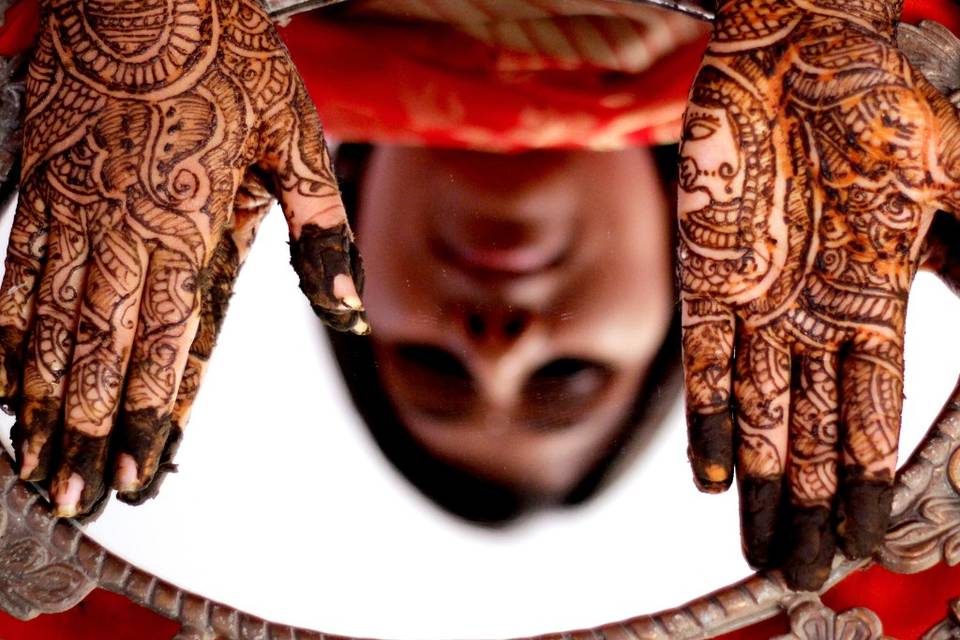 Bride in Mirror